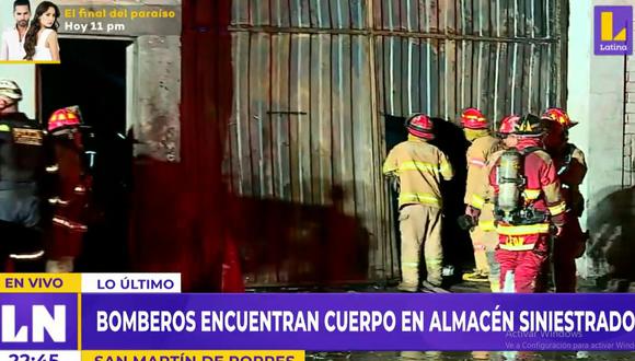 Autoridades reportaron la muerte de una persona tras incendio en almacén. (Latina)