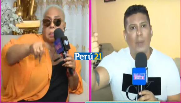 Luisito Caycho y Lucía de la Cruz se pelean en vivo en "Magaly TV: La Firme". (Foto: ATV)
