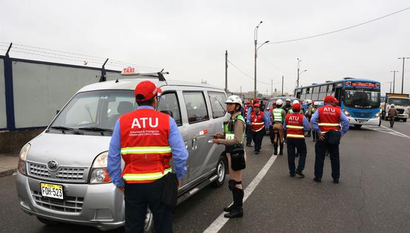 El operativo de la ATU contó con el apoyo de la Policía Nacional. (ATU)