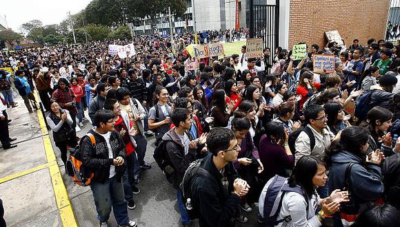 Universitarios realizaron algunas protestas el año pasado. (Perú21)