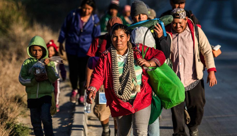 La caravana de migrantes llegó a Tijuana, frontera de México, y continúan su camino hacia los Estados Unidos. (Foto: AFP)