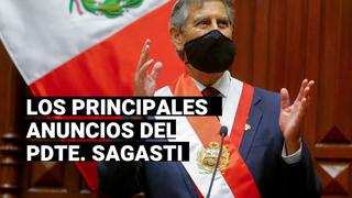 Francisco Sagasti: Los principales anuncios del presidente en entrevista con los programas dominicales