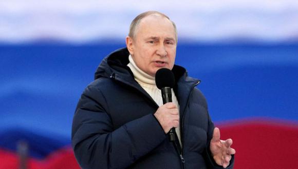 El presidente ruso, Vladimir Putin, en el estadio Luzhniki de Moscú. (Foto: Alexander VILF / POOL / AFP)