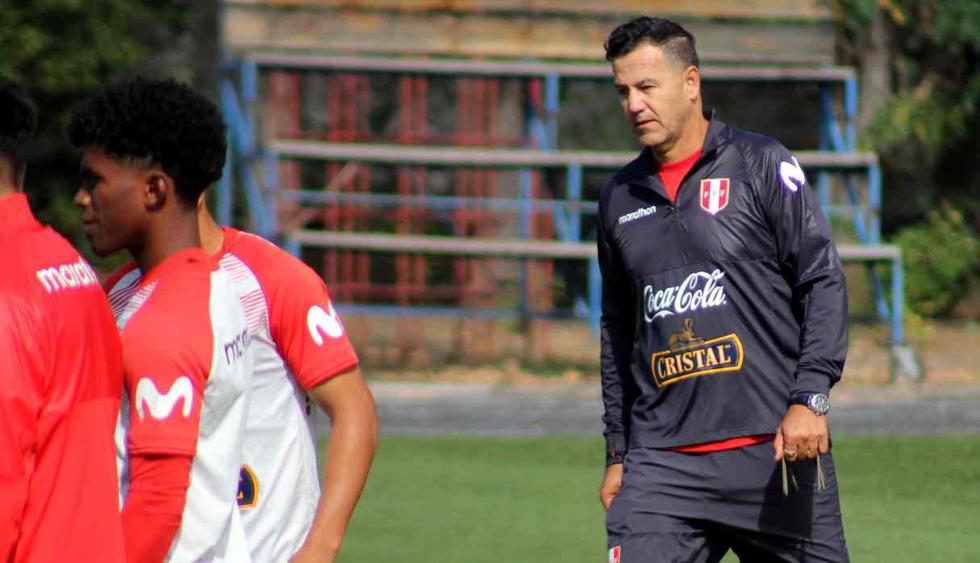 La selección peruana sub 20 completó su primer trabajo en Chile (Foto: Photosport).