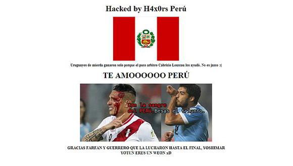 Página web fue hackeada por peruanos. (Internet)