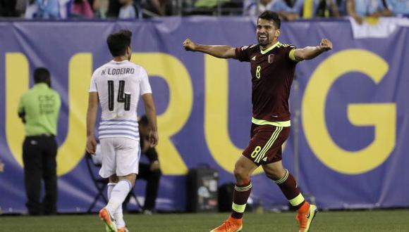 Uruguay cayó 1-0 ante Venezuela y se despidió de la Copa América Centenario. (AP)