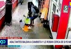 Cercado de Lima: Delincuentes golpean y asaltan a cambista al interior de galería
