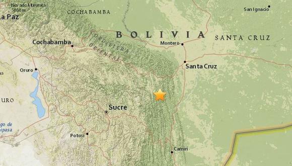 Sismo de 5 de magnitud en Bolivia. (Foto: USGS)