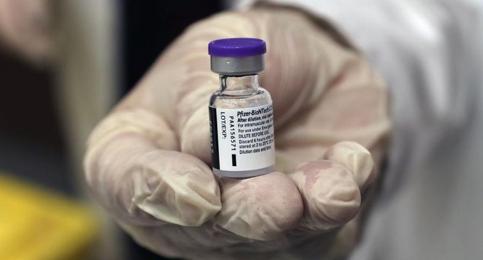 Imagen de la vacuna de Pfizer contra el coronavirus. (AP / Bilal Hussein).