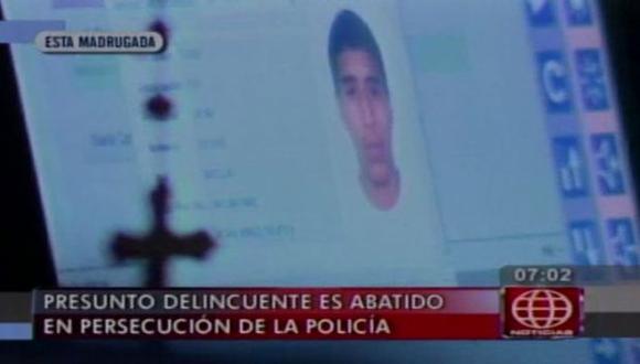Cercado de Lima: Policía abatió a delincuente tras persecución y balacera. (Captura de TV)