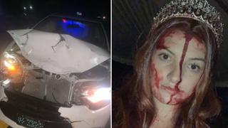 Joven choca su auto cuando iba disfrazada por Halloween y médicos la dan por muerta