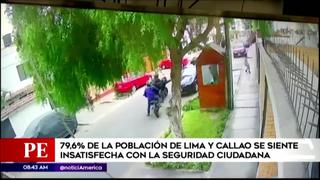 El 79.6% de personas de Lima y Callao se sienten insatisfechos con la seguridad ciudadana