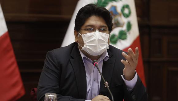 El vocero de Somos Perú, Rennán Espinoza, puso condiciones para otorgar el voto de confianza al gabinete de Pedro Cateriano. (Cesar Campos/GEC)