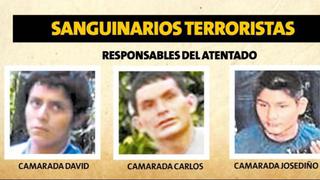 Policía identifica a tres terroristas de Sendero que ejecutaron la matanza