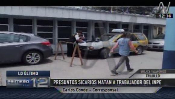 Agente del INPE fue asesinado en plena vía pública en Trujillo. (Captura de video)