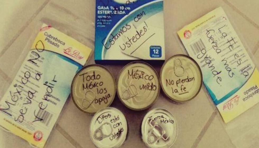 Escriben mensajes de aliento en donaciones para damnificados del terremoto  en México | MUNDO | PERU21
