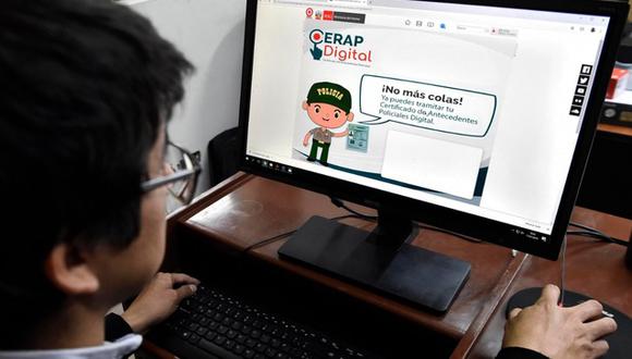 A una semana de la implementación, más de 4,852 personas han tramitado y obtenido vía internet el CERAP Digital. (Foto: Mininter)