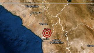 Sismo de magnitud 5,4 se registró esta mañana en Tacna