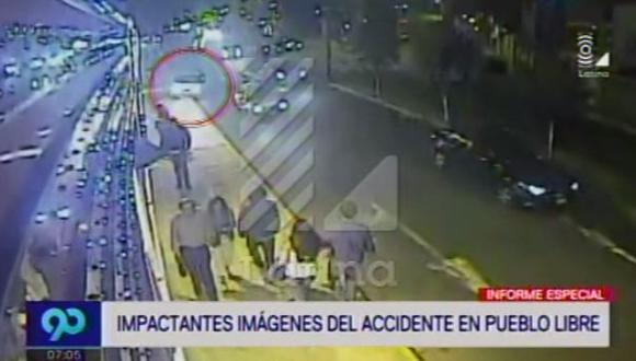 Mira las impactantes imágenes del atropello de seis personas en Pueblo Libre. (Captura Latina)