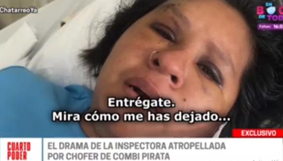 Jacqueline Rosales Ramírez contó qué fue lo que pasó cuando intervino al chofer José Alberto Bermúdez Gonzales. (Cuarto Poder)