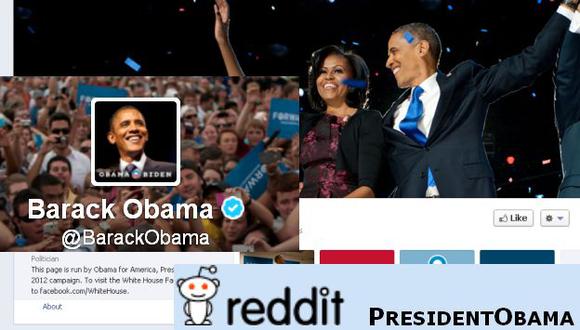 Aquí tres de las cuentas de Obama en medios sociales.