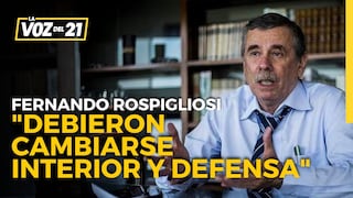 Fernando Rospigliosi sobre cambios ministeriales: “Debieron cambiarse Interior y Defensa”