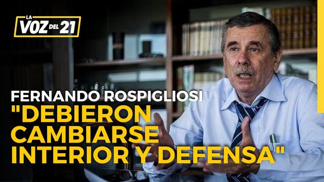 Fernando Rospigliosi sobre cambios ministeriales: “Debieron cambiarse Interior y Defensa”