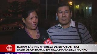 'Marcas' roban 7 mil soles a pareja de comerciantes enVilla María del Triunfo [VIDEO]