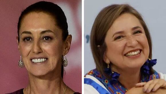 Claudia Sheinbaum y Xóchitl Gálvez lideran las encuestas de cara a las elecciones presidenciales del 2 de junio. (GETTY IMAGES).