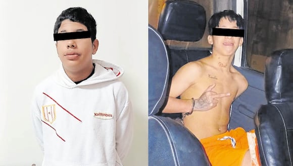 INFRACTORES. ‘Kiko’ (izquierda) y ‘Messi’ (derecha) están implicados en tres asesinatos en el Callao. (Foto: PNP)