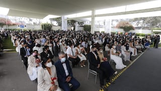 Lima: 200 parejas se unieron en el primer matrimonio civil comunitario presencial durante la pandemia