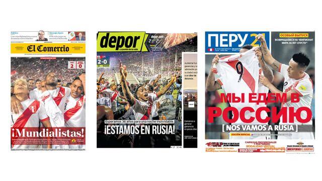 Así informó la prensa nacional la clasificación de Perú a Rusia 2018 [FOTOS]