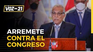 Premier Aníbal Torres arremete contra el Congreso
