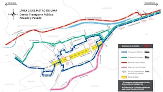 Metro de Lima: El 14 de mayo empieza plan de desvíos por obras de la Línea 2