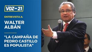 Walter Albán: “La campaña de Pedro Castillo es populista”