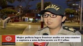 Policía femenina frustra asalto en el Callao [Video]