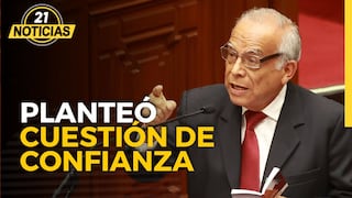 Premier Aníbal Torres solicitó cuestión de confianza