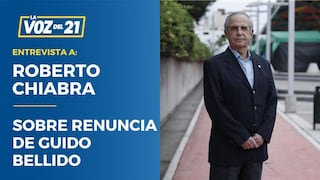 Roberto Chiabra sobre renuncia de Bellido: “El Presidente ha dado un buen paso”