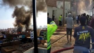 Incendio arrasa con dos quintas tras presunto cortocircuito | VIDEO Y FOTOS