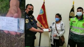 Ayacucho: Policías honrados devuelven 1700 soles a mujer que ya los daba por perdidos 