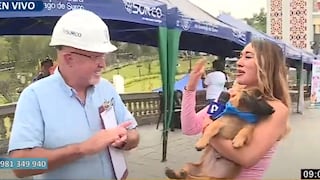 Llanto de felicidad: reportera lloró de emoción tras adoptar a un perrito EN VIVO [VIDEO]