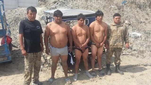 Ronderos pasearon desnudos a sujetos acusados de robar tanques de agua en La Libertad