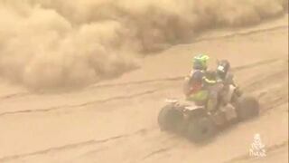 Dakar 2019: impresionante fesh fesh enterró a piloto de cuatrimoto en la cuarta etapa | VIDEO