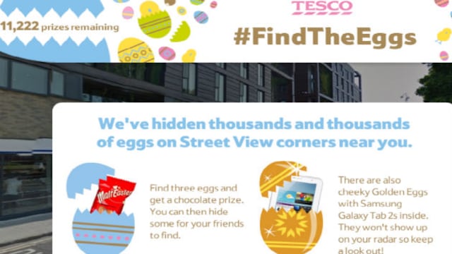 #FindTheEggs: Tesco organiza búsqueda de huevos de pascua con Google Street View