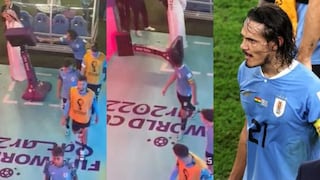 Edinson Cavani tumbó al suelo el monitor del VAR por polémicas en eliminación de Uruguay [VIDEO]