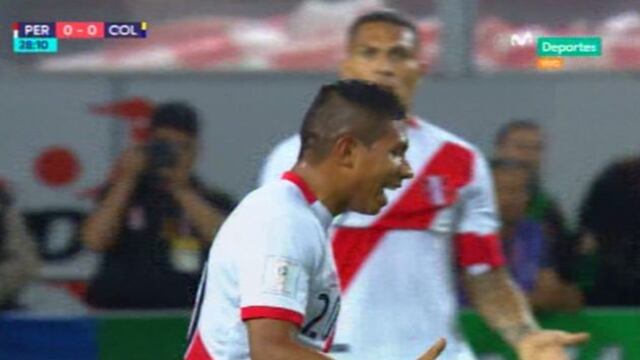 Perú vs. Colombia: Mira la opción más clara de gol que tuvo Edison Flores [VIDEO]