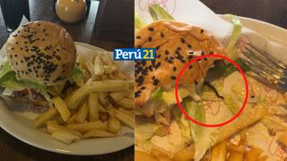 Mujer encuentra lombriz en su hamburguesa en conocido restaurante de Surco [VIDEO]