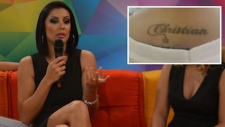 Karla Tarazona: Este era el tatuaje con el nombre de Christian Domínguez que se borró