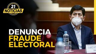 Zamir Villaverde denuncia fraude electoral a favor de Castillo