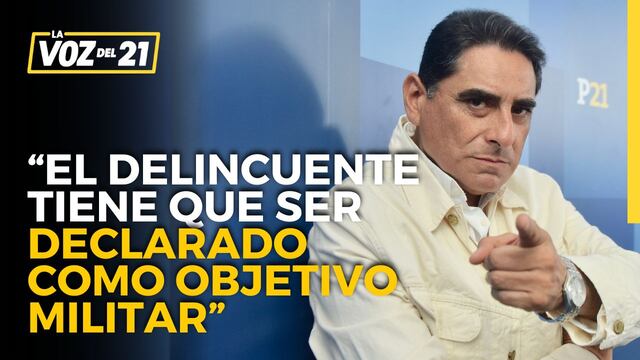 Carlos Álvarez: “El delincuente tiene que ser declarado como objetivo militar”